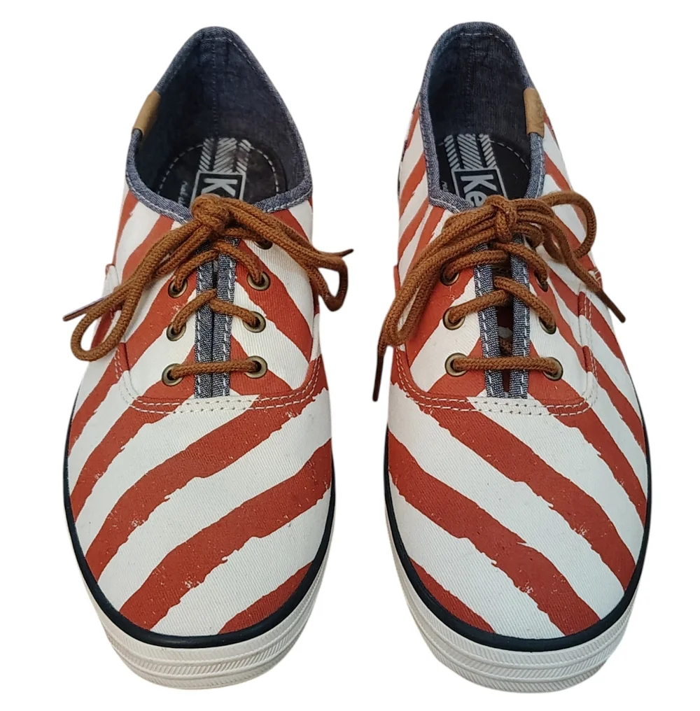 New Keds American Flag Stars Stripes Patriotic Canvas Sneakers ladies 8 1/2 NWOB